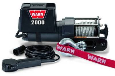 Warn Trailer Winch 12 Volt 2000 LB Cap 35 Ft Wire Rope 92000