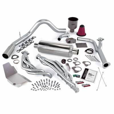 PowerPack Bundle Complete Power System W/Single Exit Exhaust Chrome Tip 99-04 Ford 6.8 Truck EGR Late Catalytic Converter Banks Power