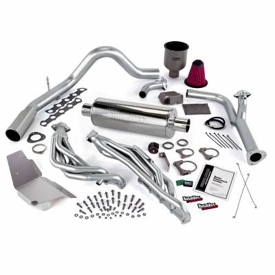 PowerPack Bundle Complete Power System W/Single Exit Exhaust Chrome Tip 99-04 Ford 6.8 Truck EGR Early Catalytic Converter Banks Power