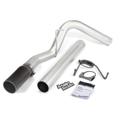 Monster Exhaust System Single Exit Black Tip 14-18 Ram 6.7L CCSB Banks Power