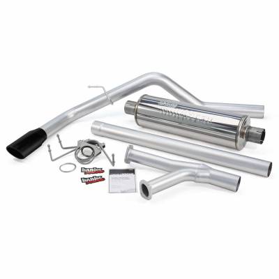 Monster Exhaust System Single Exit Black Tip 07-08 Toyota Tundra 5.7L RCSB Regular Cab Short Bed Banks Power