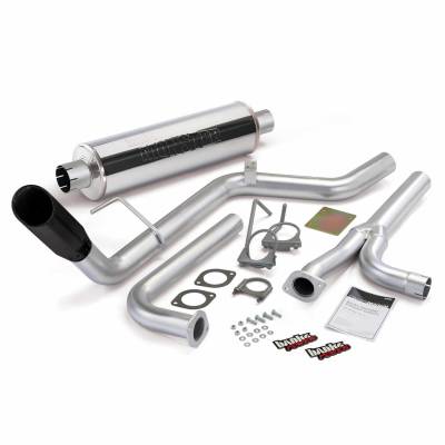 Monster Exhaust System Single Exit Black Tip 04-19 Nissan 4.0L Frontier All Cab/Beds Banks Power