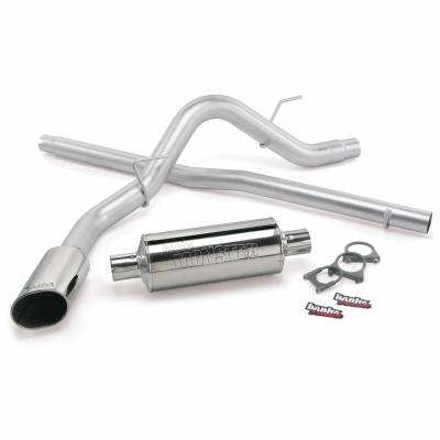 Banks Power - Monster Exhaust System Single Exit Chrome Ob Round Tip 06-08 Ford F-150/Lincoln CCMB Banks Power - Image 1