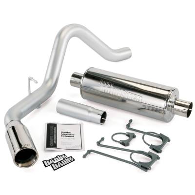 Monster Exhaust System Single Exit Chrome Round Tip 2008-10 Ford 6.8 S/D Super Duty ECSB/CCSB or and 2011-16 Ford 6.2 CCLB Banks Power
