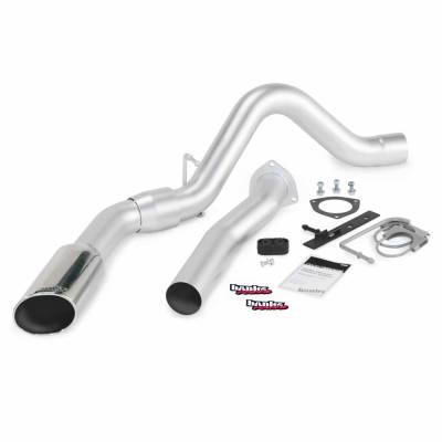 Monster Exhaust System Single Exit Chrome Tip 07-10 Chevy 6.6L LMM ECSB-CCLB to Banks Power
