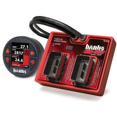 Banks Power - Six-Gun Diesel Tuner with Banks iDash 1.8 Super Gauge for use with 2003-2007 Ford 6.0 Truck/2003-2005 Excursion Banks Power - Image 1