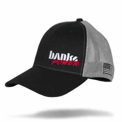 Banks Power - Power Hat Twill/Mesh Black/Gray/WhiteRed Curved Bill Flexible Fit Banks Power - Image 1