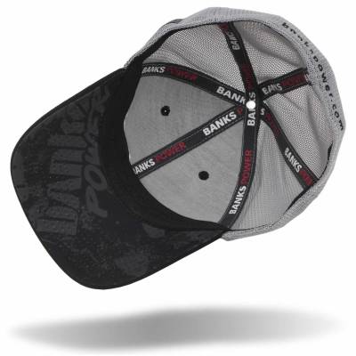 Banks Power - Power Hat Twill/Mesh Black/Gray/WhiteRed Curved Bill Flexible Fit Banks Power - Image 3