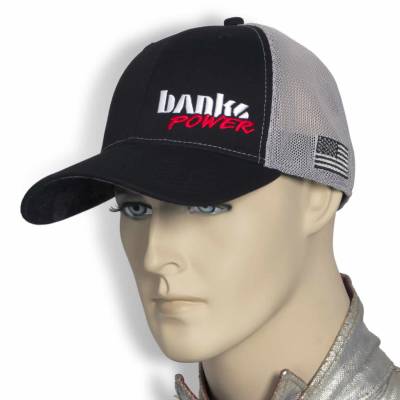Banks Power - Power Hat Twill/Mesh Black/Gray/WhiteRed Curved Bill Flexible Fit Banks Power - Image 4