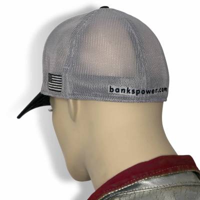Banks Power - Power Hat Twill/Mesh Black/Gray/WhiteRed Curved Bill Flexible Fit Banks Power - Image 5