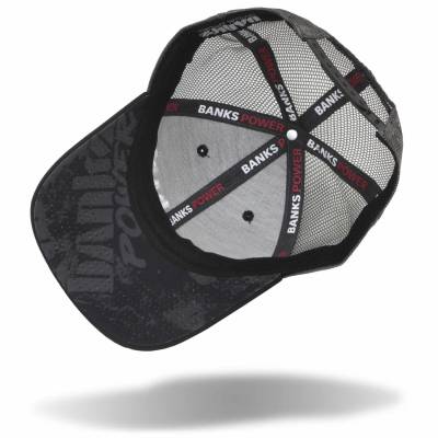 Banks Power - Power Hat Twill/Mesh Black/Gray/WhiteRed Curved Bill Snap Backstrap Banks Power - Image 3