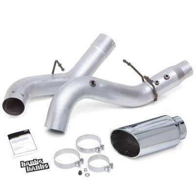 Monster Exhaust System 5-inch Single Exit Chrome Tip 20-22 Chevy/GMC 2500/3500 Duramax 6.6L L5P Banks Power
